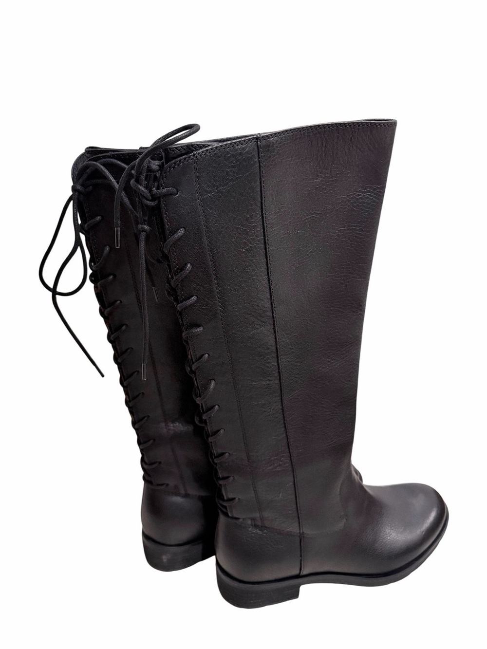 Söfft Women’s Black Lace-Up Leather Knee Boots